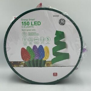 GE StayBright‎ 150-Count 49.6 ft Multicolor C6 LED Christmas String Lights NEW